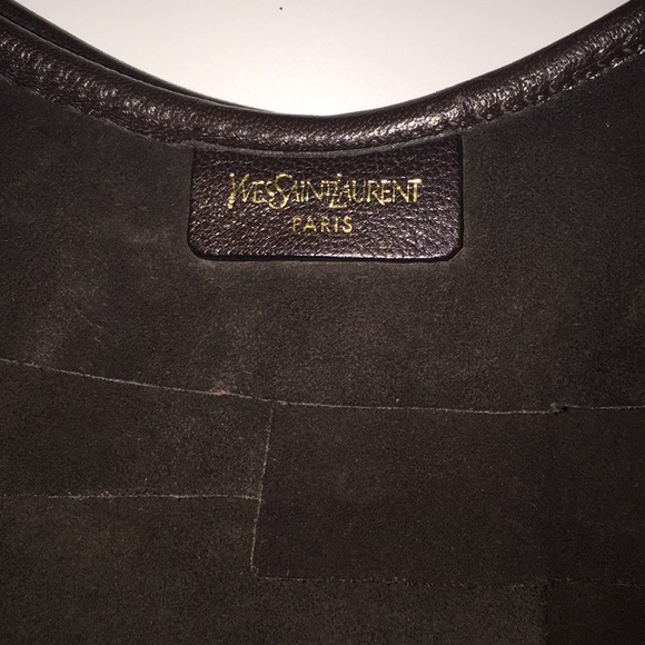 Authentic YSL Suede Leather Ruffle Mombasa Bag - Picture 4 of 7